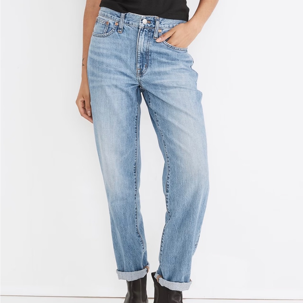 NWT Madewell Slouchy Boyjean Size 24 Riverspring Wash